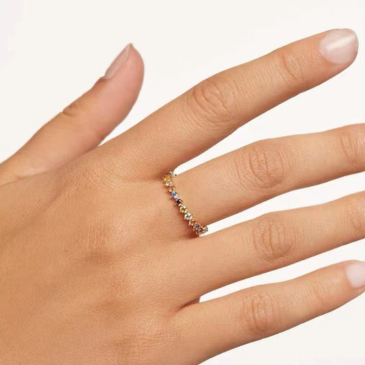 Winter Stone Eternity Gold Ring